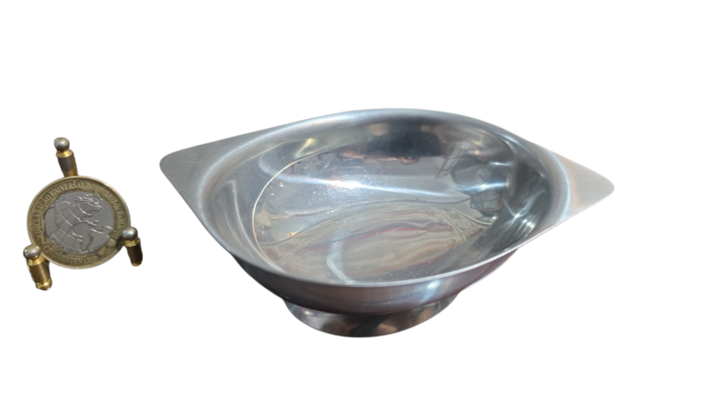 Pote antigo de sobremesa ou petiscos, Gazola inox