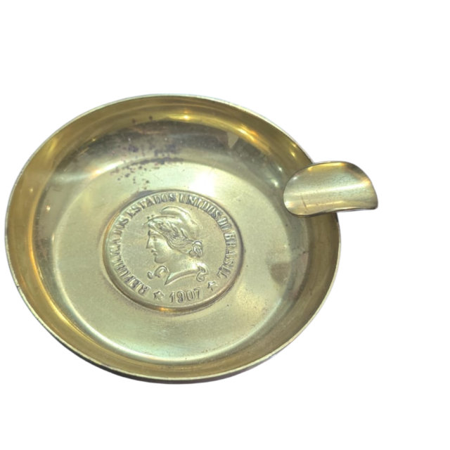 Cinzeiro antigo de bronze