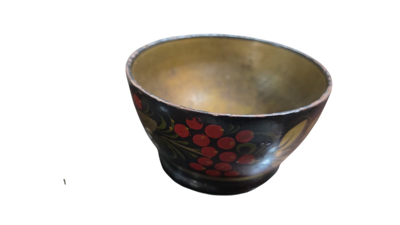 Bowl russo de madeira com bela arte feita a mão