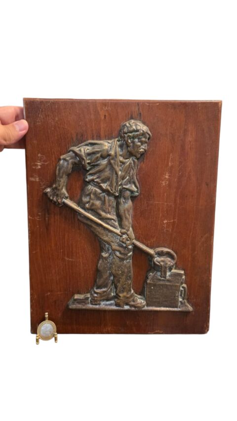 Quadro com arte de forjador em bronze