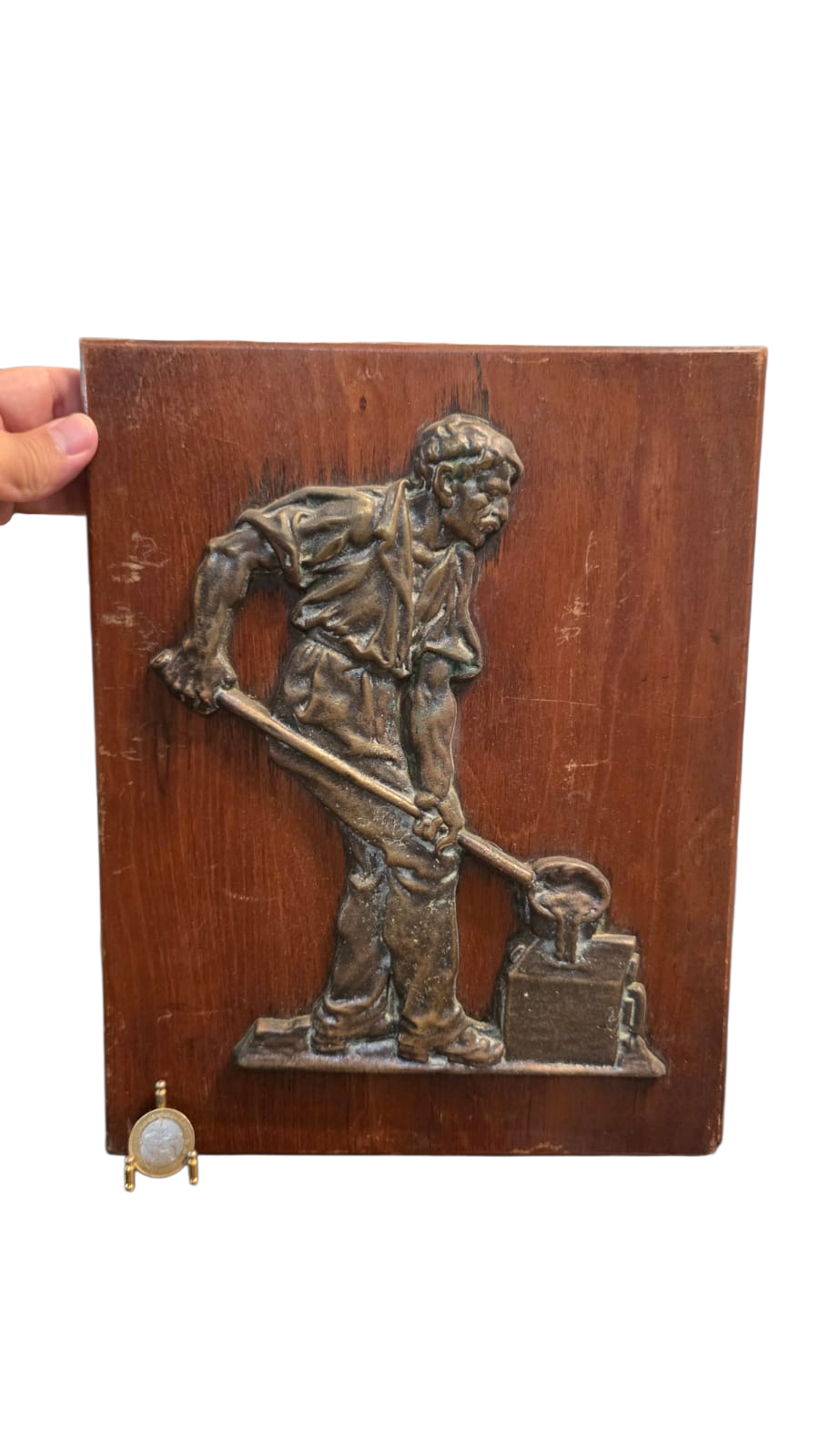 Quadro com arte de forjador em bronze