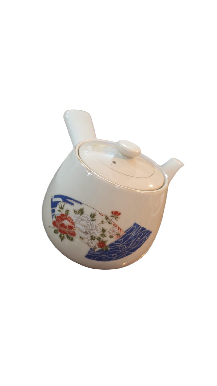Bule de porcelana oriental com alça