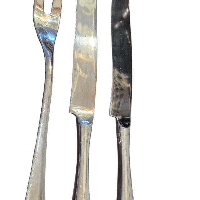 Trio de grandes talheres Inox meridional