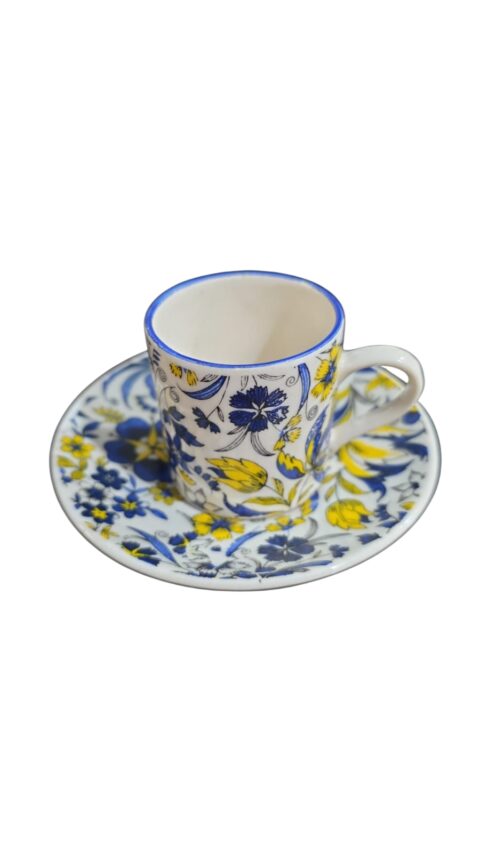 Antiga xícara de café porcelana Bohemia, belíssima arte