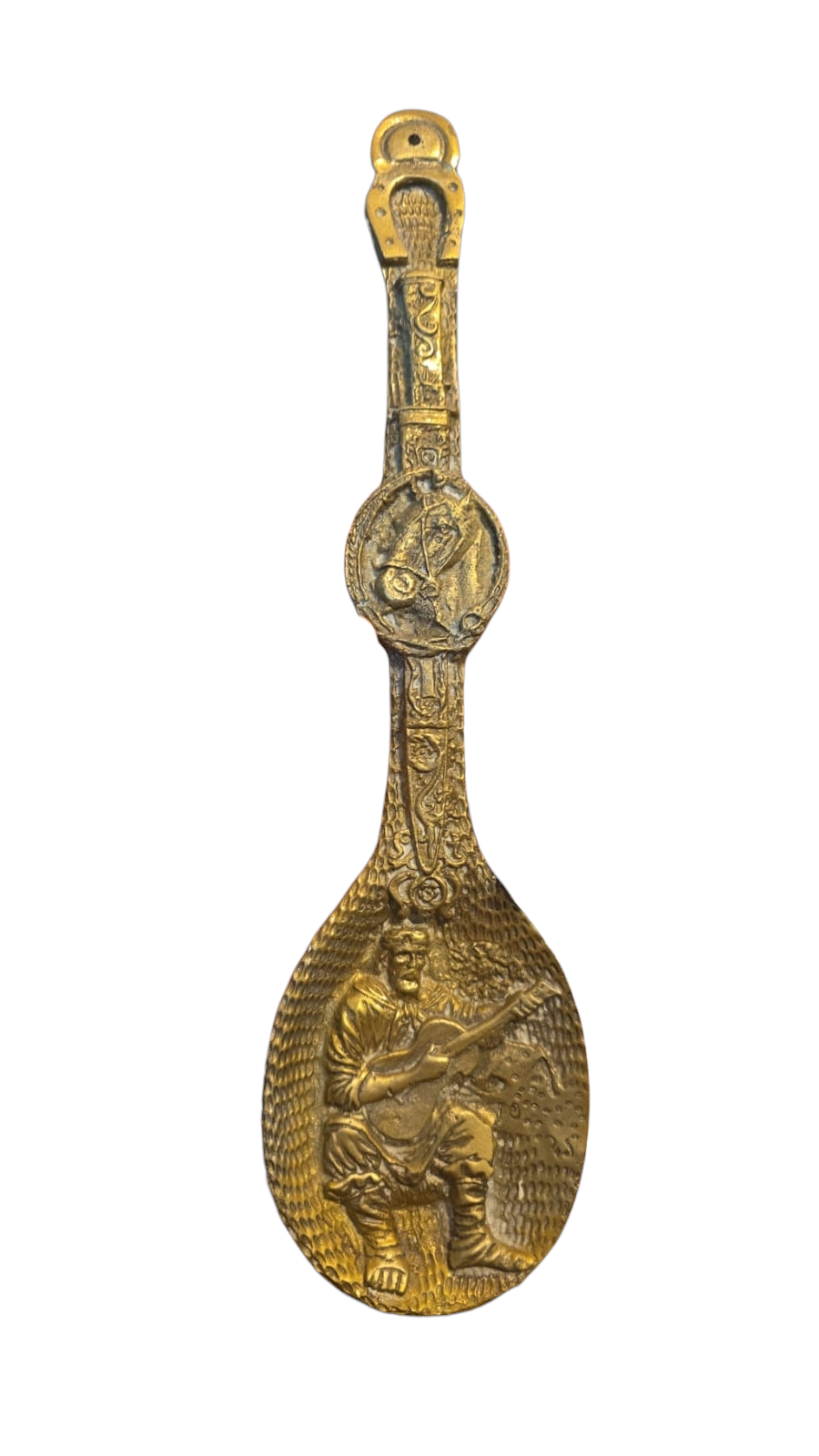 Pesada decoração gaúcha de bronze