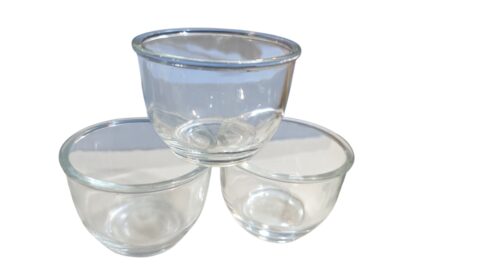 Trio de bowls de vidro