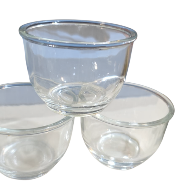 Trio de bowls de vidro