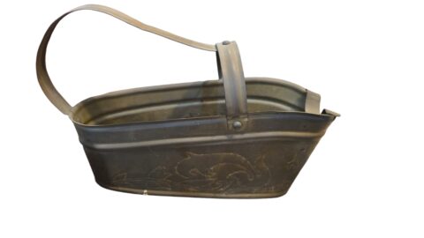 Raro porta garrafa em dourado metal