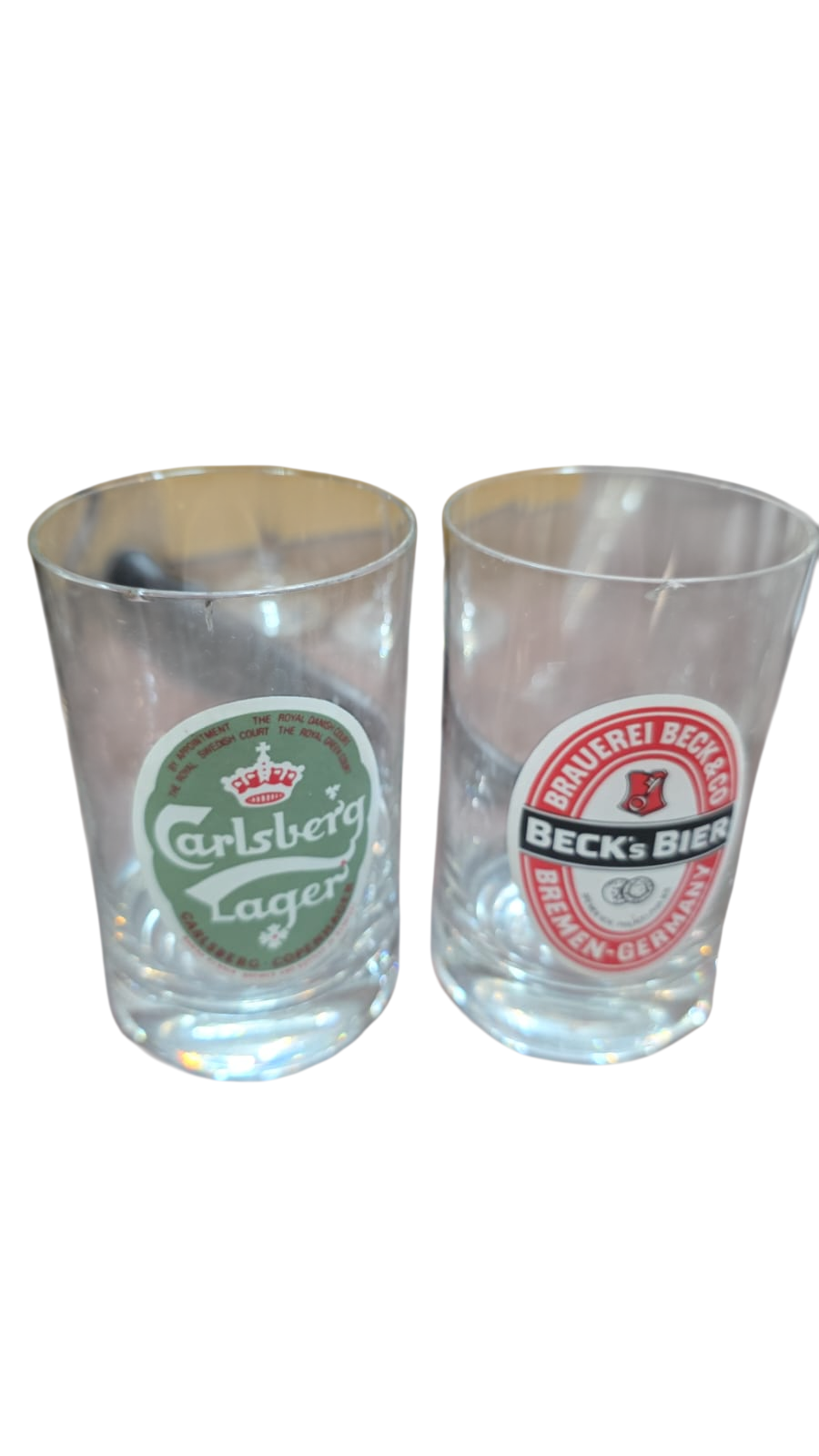 Par de copos de bebidas