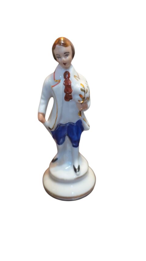 Belo fidalgo de porcelana, pintada a mão