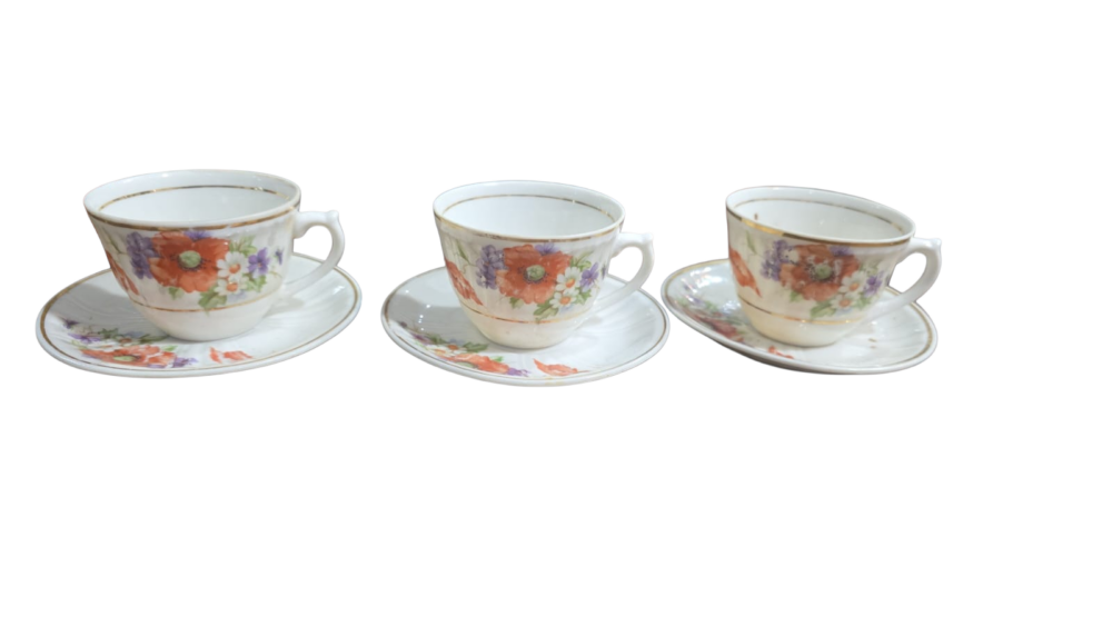 Antigas xícaras de café de porcelana (valor unitário)