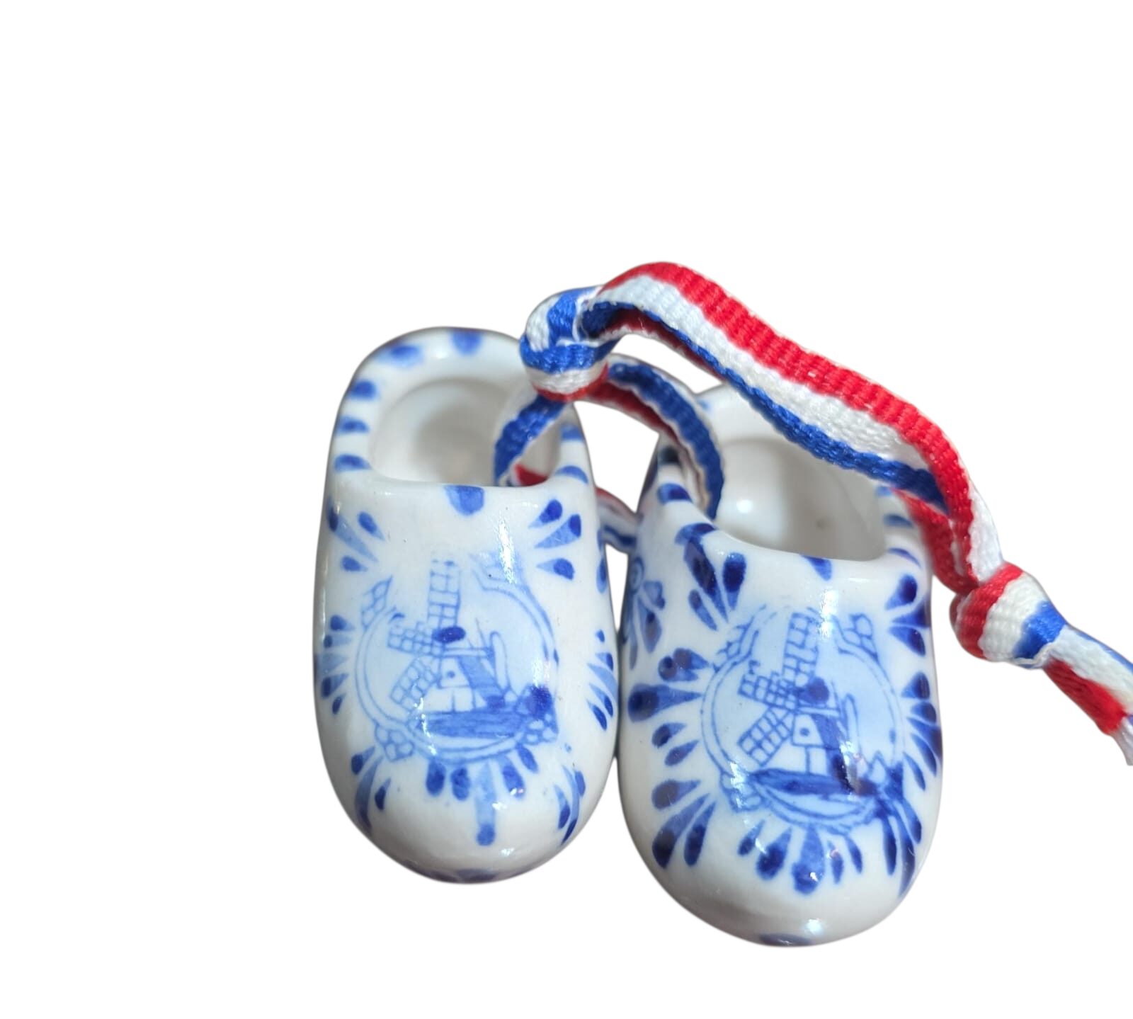 Par de sapatinhos em porcelana holandesa Delf