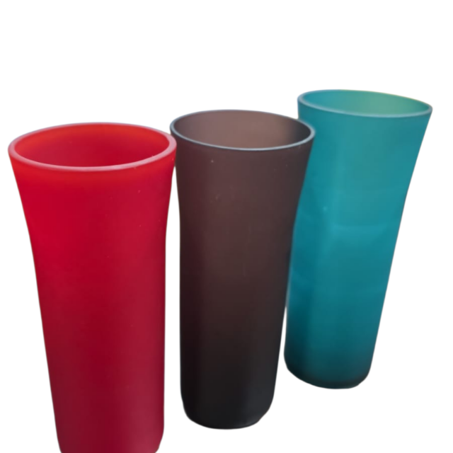 rio de copos ou vasos estilo Murano fosco