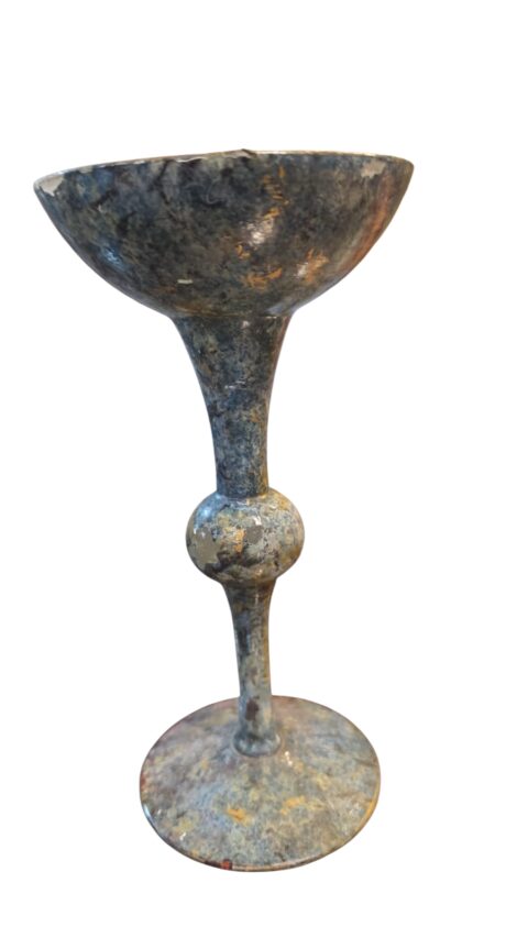 Taça de vidro envelopada