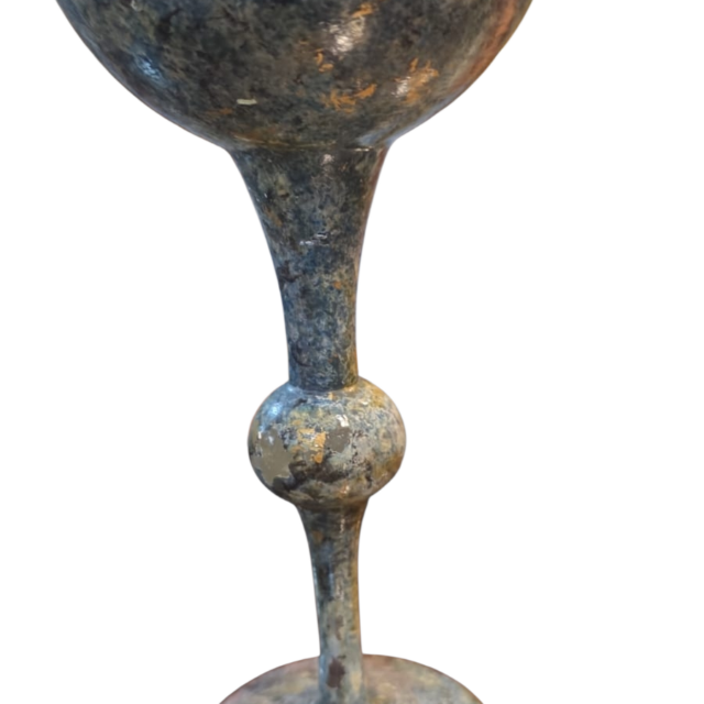 Taça de vidro envelopada