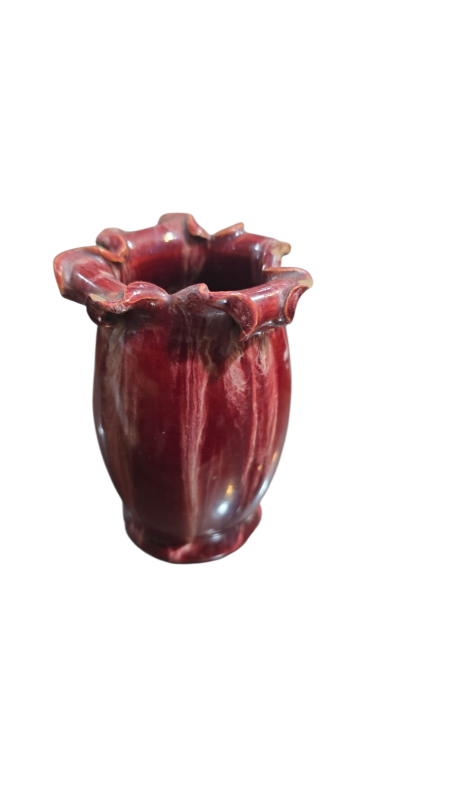 Elegante vaso de cerâmica feito a mão
