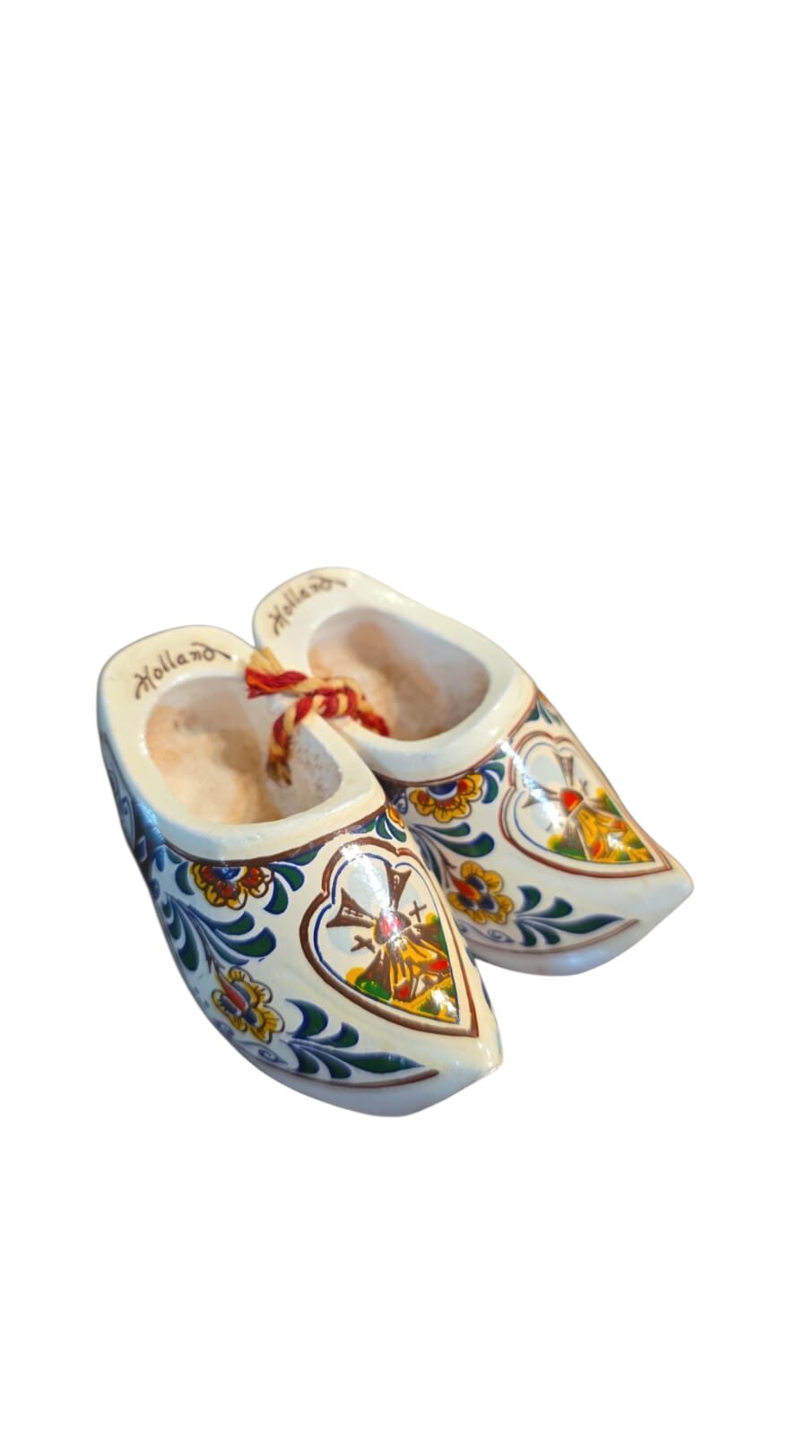 Sapatinhos holandeses de madeira pintados a mão