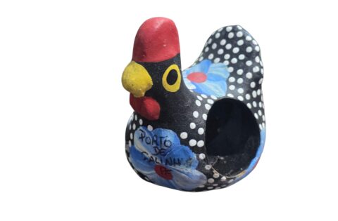 Galinha artesanal de cerâmica, pintado a mão