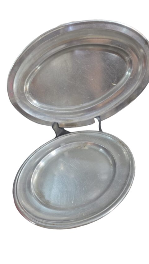 Par salva e travessa de inox