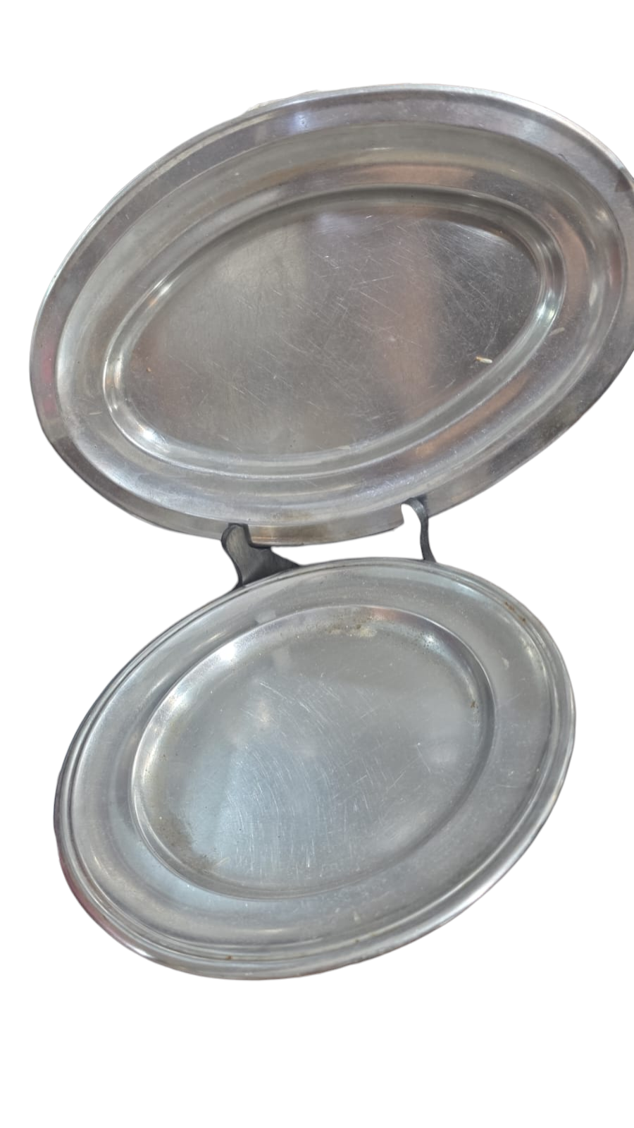 Par salva e travessa de inox