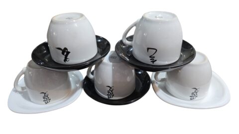 Conjunto de xícaras de chá porcelana Pozzani
