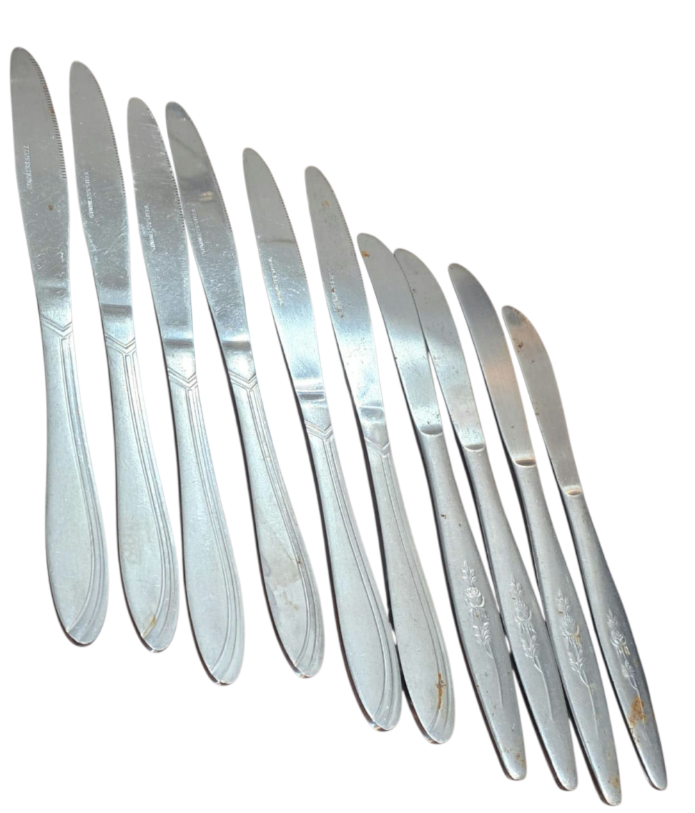 Lote de antigas facas inox