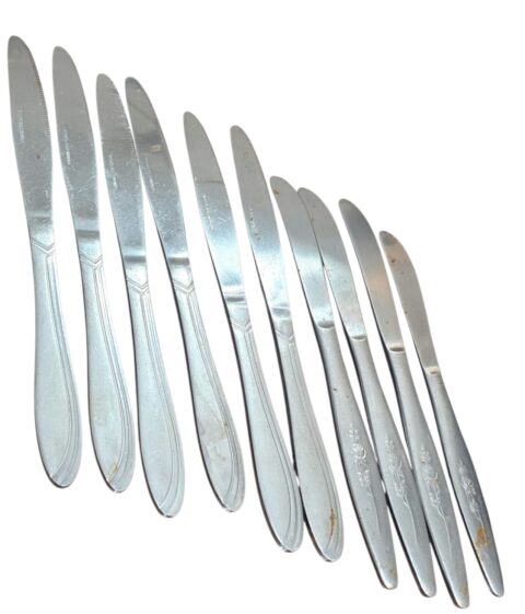 Lote de antigas facas inox