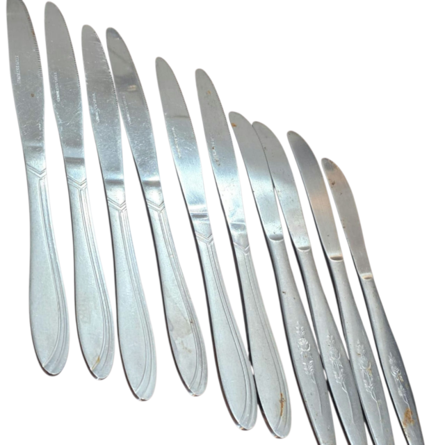 Lote de antigas facas inox