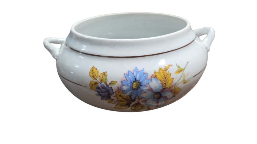 Sopeira sem tampa porcelana Santa Rosa, belos motivos florais