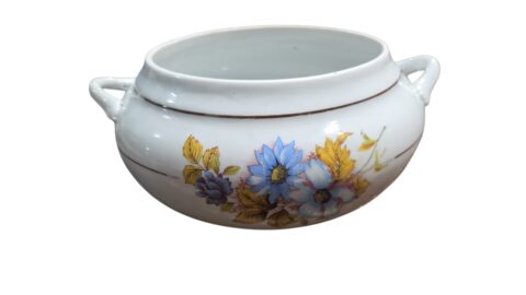 Sopeira sem tampa porcelana Santa Rosa, belos motivos florais