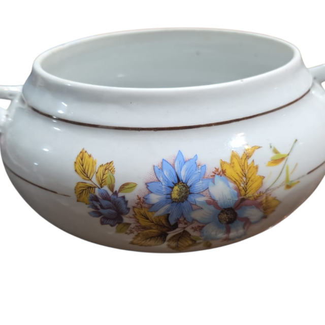 Sopeira sem tampa porcelana Santa Rosa, belos motivos florais
