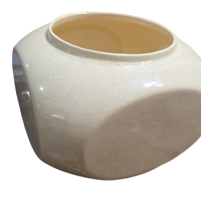 Grande Cachepot de faiança craquelada