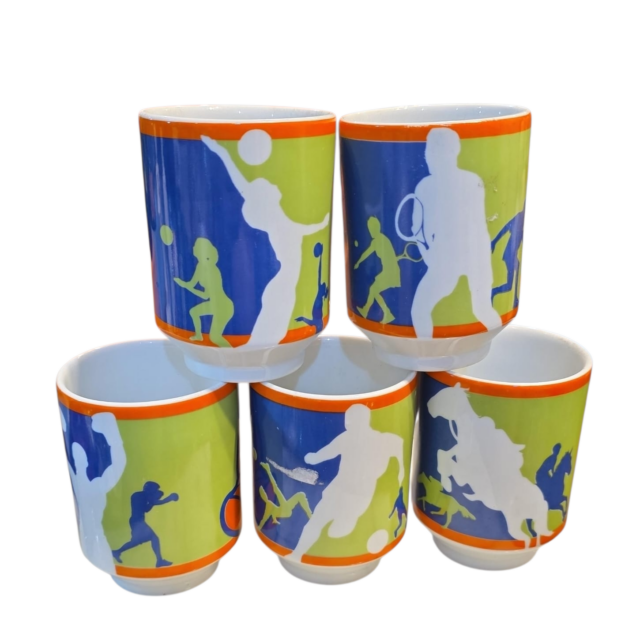 Conjunto de antigos copos porcelana Germer