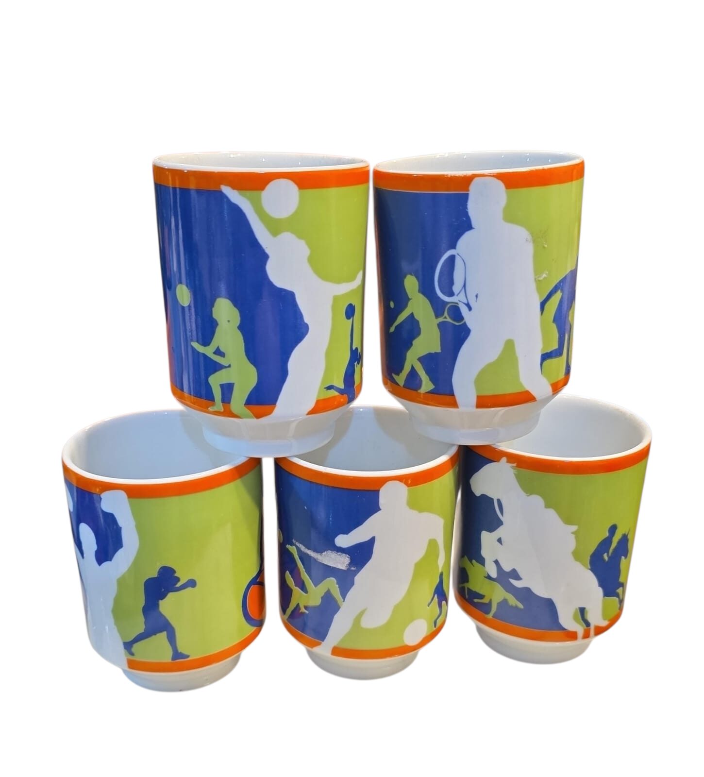 Conjunto de antigos copos porcelana Germer