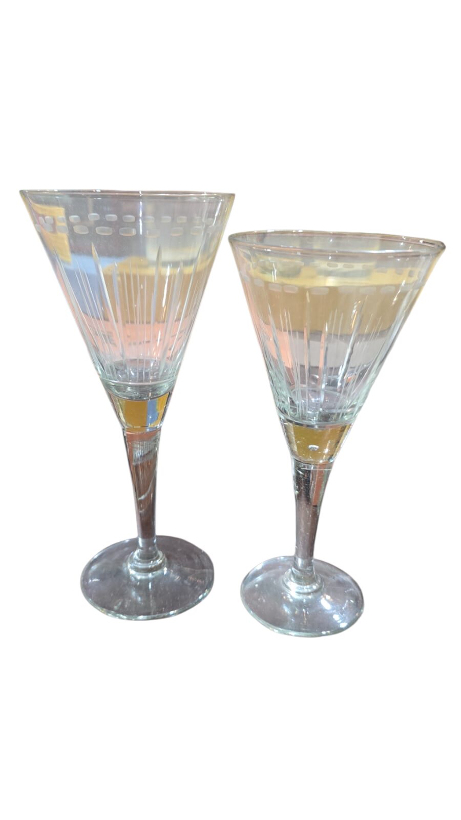Par de taças de cristal