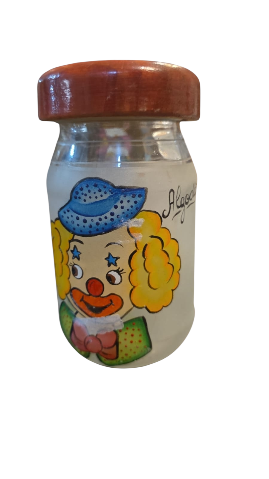 Pote de algodão, arte feita a mão