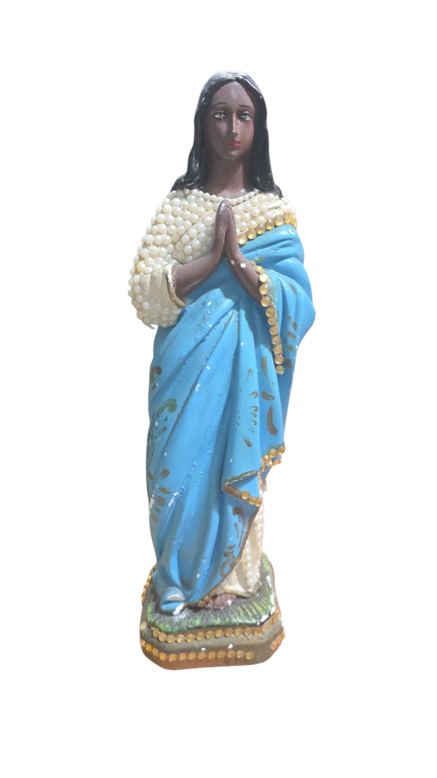 Grande imagem sacra de gesso