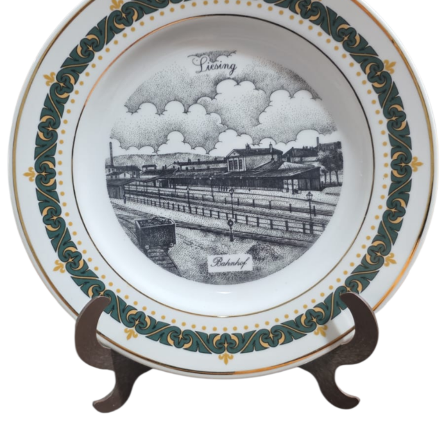 Antiga porcelana Austríaca, arte da Estação Ferroviária de Liesing (Bahnhof Liesing)