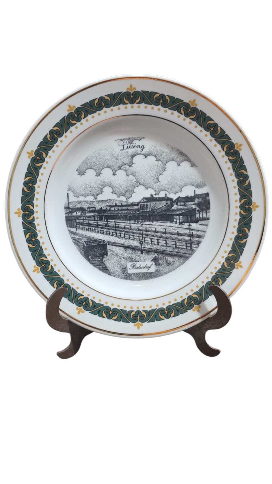 Antiga porcelana Austríaca, arte da Estação Ferroviária de Liesing (Bahnhof Liesing)