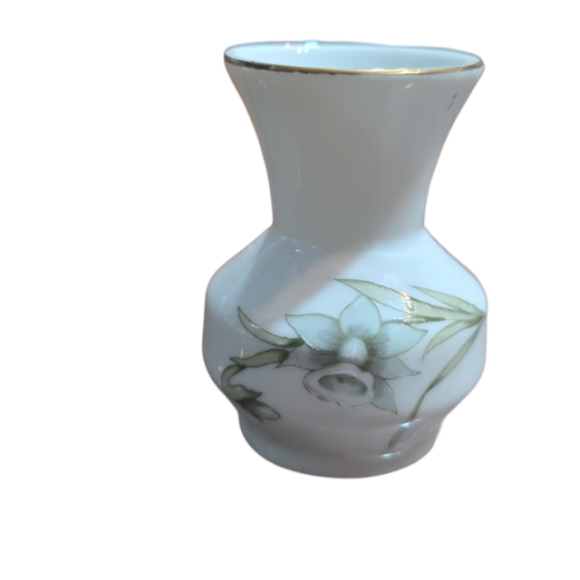 Vaso de porcelana Schmidt, motivos florais