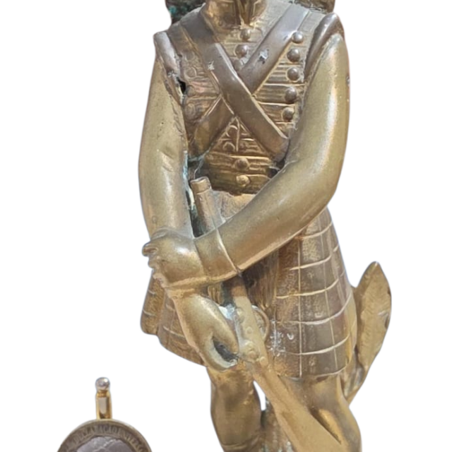 Belíssima escultura escocesa em bronze maciço