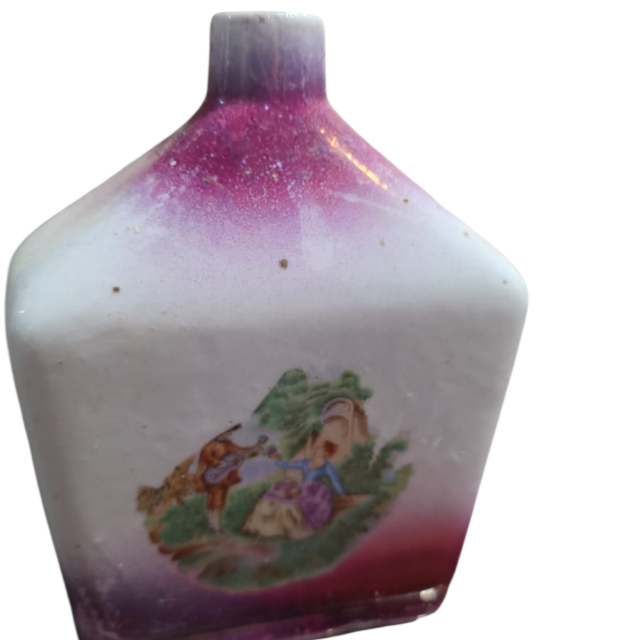 Antigo perfumeiro de porcelana Cena Galante