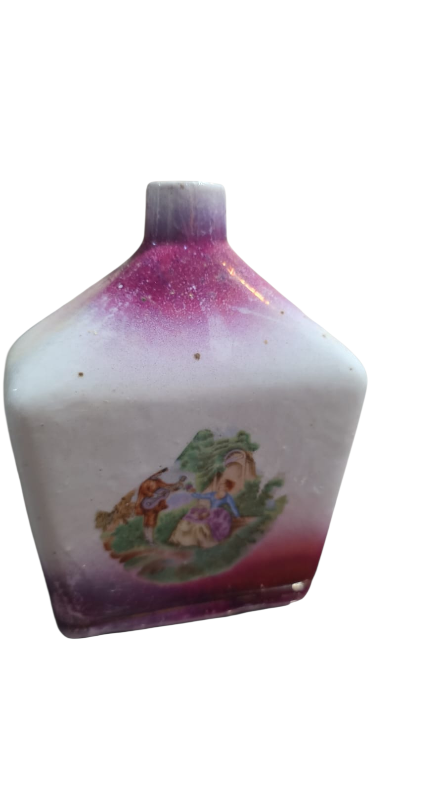 Antigo perfumeiro de porcelana Cena Galante