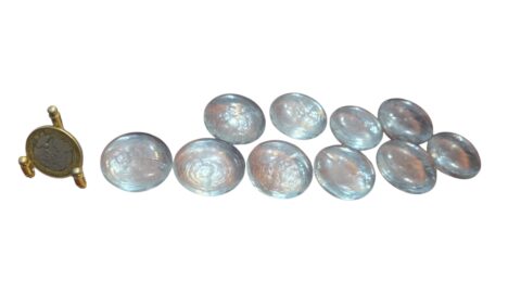 Lote com 10 gemas decorativas de vidro