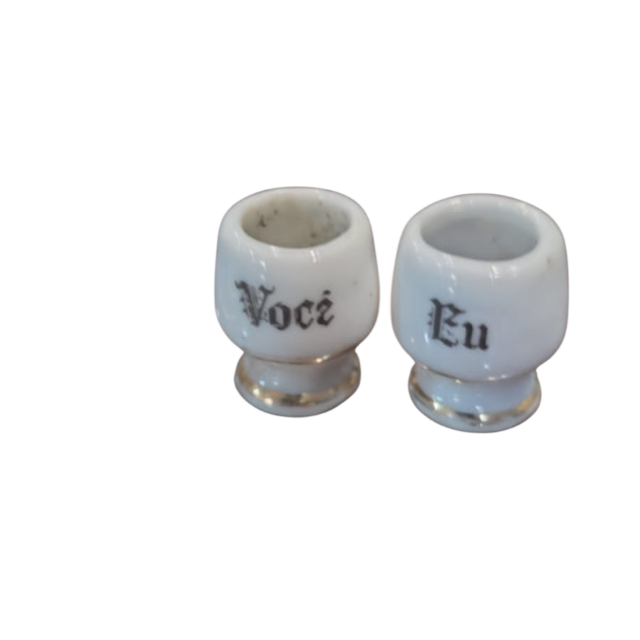 Par de miniaturas de porcelana