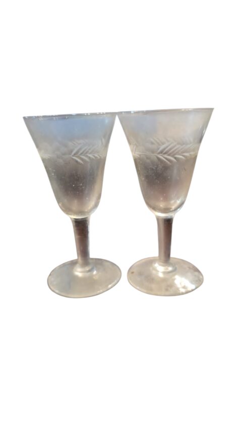 Par de taças de cristal