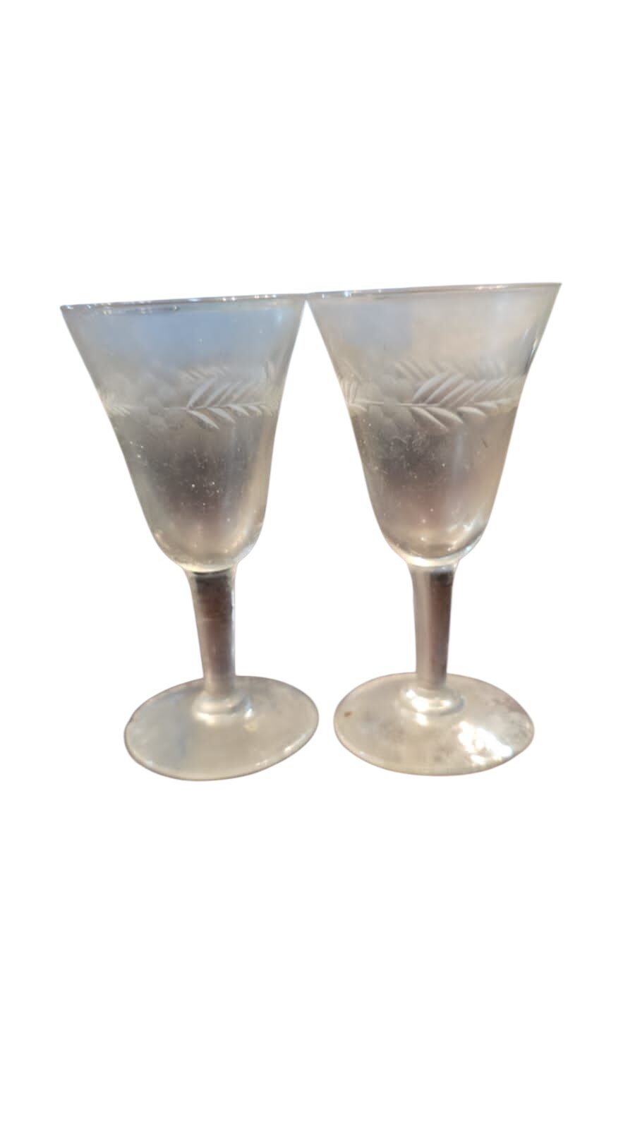 Par de taças de cristal