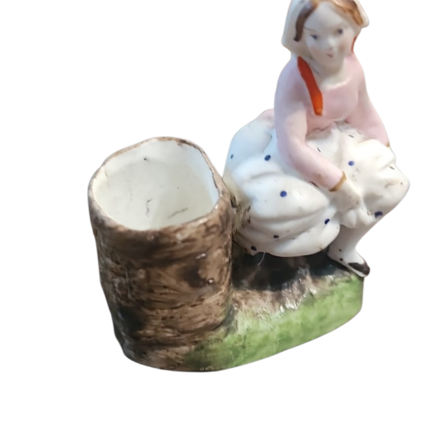 Paliteiro de porcelana pintado a mão