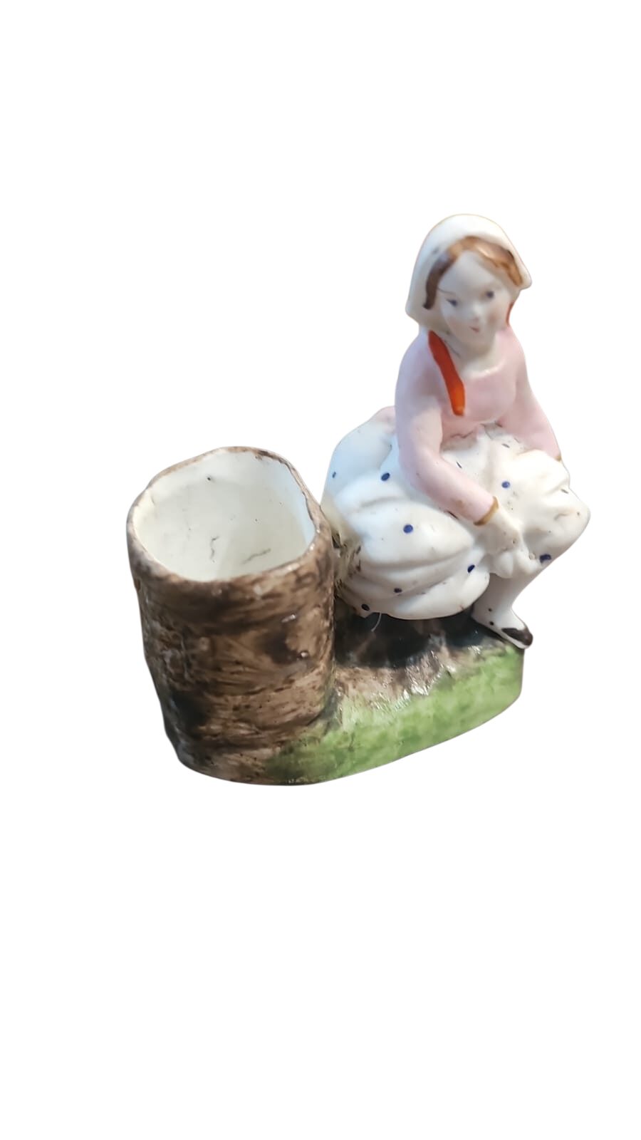 Paliteiro de porcelana pintado a mão