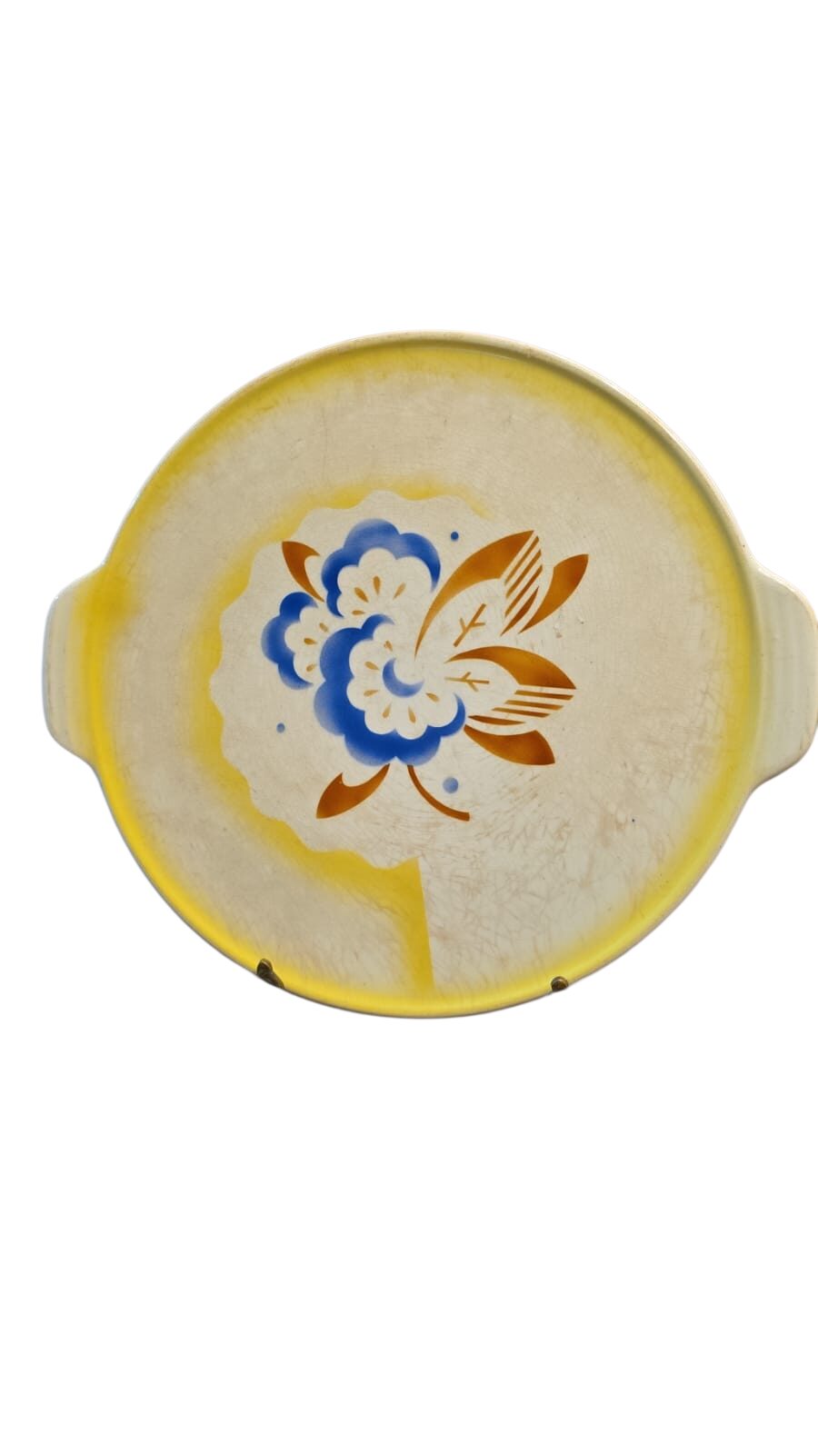 Antiga e grande louça de bolo da manufatura São Caetano